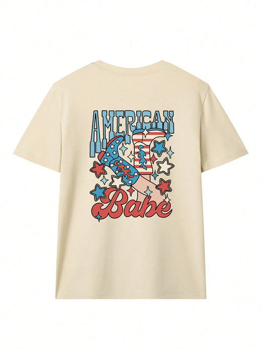 Graphic Round Neck Half Sleeve T-Shirt TOPS Jessie Knowles
