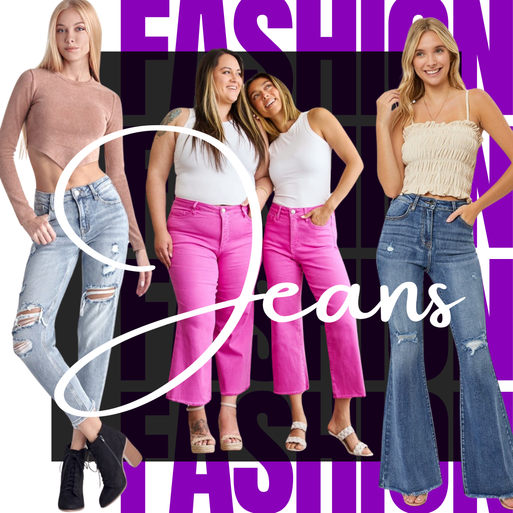 Jeans and all things Denim Collection Image - Boutique Trend Jeans, Judy Blue, Risen, Vervet flying monkey, Kancan, RFM - Jessie Knowles