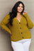 Zenana Kiss Me Tonight Full Size Button Down Cardigan in Chartreuse  Jessie Knowles