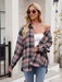 Mandy Pocketed Plaid Collared Neck Long Sleeve Shirt  Jessie Knowles