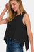 Zenana Exposed Seam Slit Round Neck Tank  Jessie Knowles