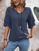 V-Neck Half Sleeve Blouse  Jessie Knowles