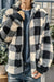 Double Take Full Size Plaid Long Sleeve Hooded Coat  Jessie Knowles