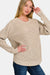 Zenana High Low Long Sleeve Waffle Sweater  Jessie Knowles