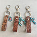 Turquoise Genuine Leather Key Chain  Jessie Knowles