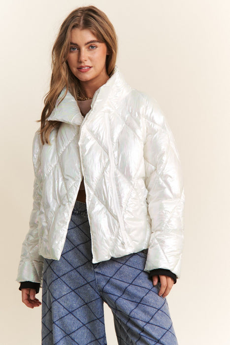 J.NNA Quilted Mock Neck Puffer Jacket  Jessie Knowles