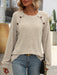 Mandy Decor Button Long Sleeve Ribbed T-Shirt  Jessie Knowles