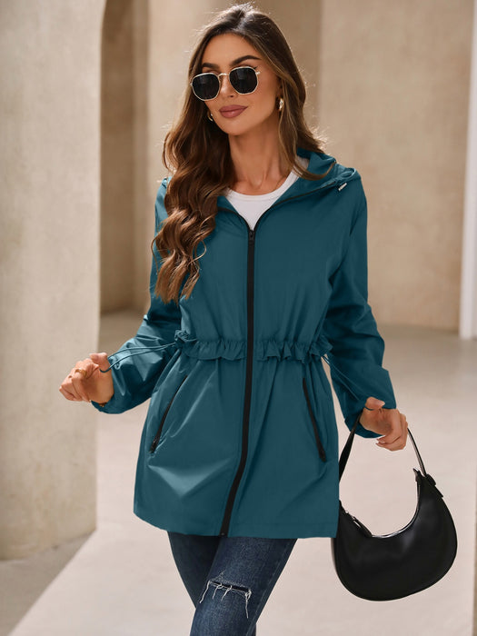 Ivy Lane Outdoor Waterproof Long Sleeve Hooded Windbreaker  Jessie Knowles