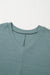 Oversized Ribbed Knit V Neck Dolman Short Sleeve Top TOPS Jessie Knowles