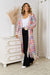 Angel Wings Multicolored Open Front Fringe Hem Cardigan SWEATER Jessie Knowles