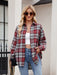 Mandy Pocketed Plaid Collared Neck Long Sleeve Shirt  Jessie Knowles