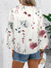 Honey Ruffled Printed V-Neck Half Sleeve Blouse  Jessie Knowles