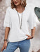 V-Neck Half Sleeve Blouse  Jessie Knowles