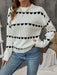 Perfee Heart Round Neck Long Sleeve Sweater  Jessie Knowles