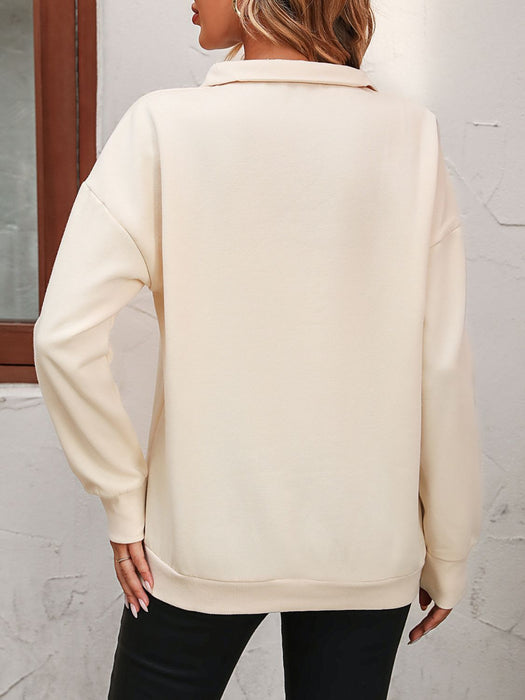 Mandy Zip-Up Dropped Shoulder Sweatshirt  Jessie Knowles