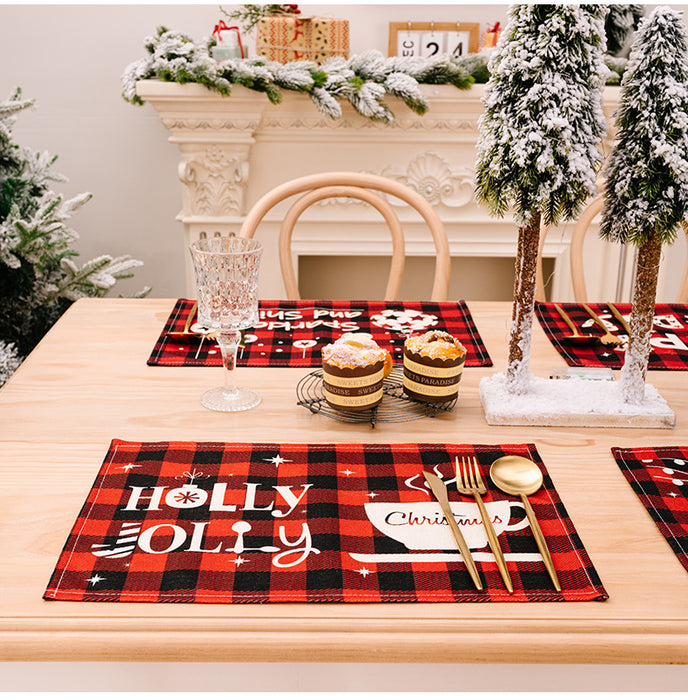 Assorted 2-Piece Plaid Placemats DECOR Jessie Knowles