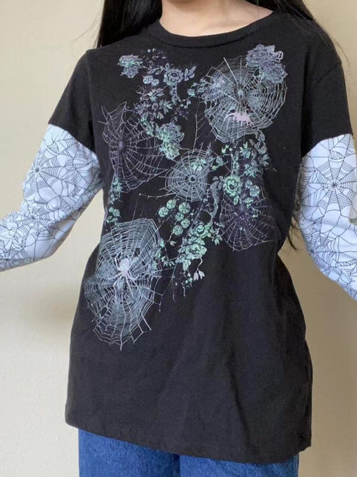 Graphic Round Neck Long Sleeve T-Shirt TOPS Jessie Knowles