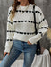 Perfee Heart Round Neck Long Sleeve Sweater  Jessie Knowles