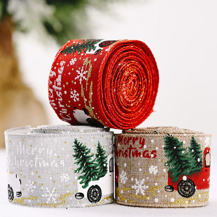 Car & Christmas Tree Ribbon DECOR Jessie Knowles