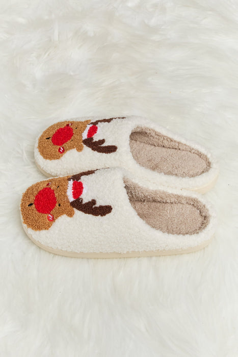 Melody Rudolph Print Plush Slide Slippers  Jessie Knowles