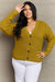 Zenana Kiss Me Tonight Full Size Button Down Cardigan in Chartreuse  Jessie Knowles