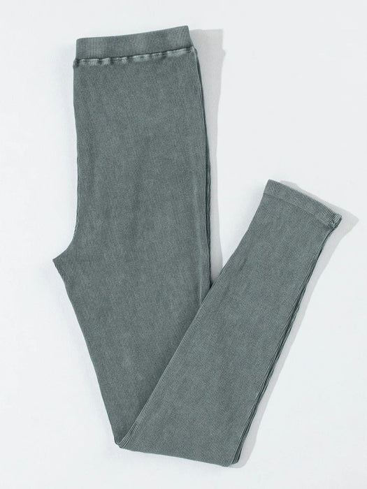 Ribbed Elastic Waist Leggings  Jessie Knowles