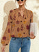 FAM-FAM Printed Notched Long Sleeve Blouse  Jessie Knowles