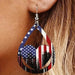 US Flag Pattern Wooden Earrings ACCESSORIES Jessie Knowles