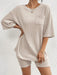 Ribbed Round Neck Top and Shorts Set  Jessie Knowles