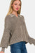 Zenana Washed Half Button Long Sleeve Sweater  Jessie Knowles