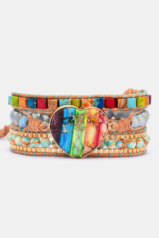 Imperial Jasper & Crystal Layered Bracelet ACCESSORIES Jessie Knowles