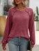 Mandy Decor Button Long Sleeve Ribbed T-Shirt  Jessie Knowles