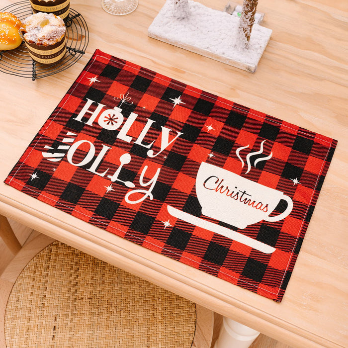 Assorted 2-Piece Plaid Placemats DECOR Jessie Knowles