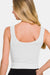 Zenana Ribbed Round Neck Cropped Tank  Jessie Knowles