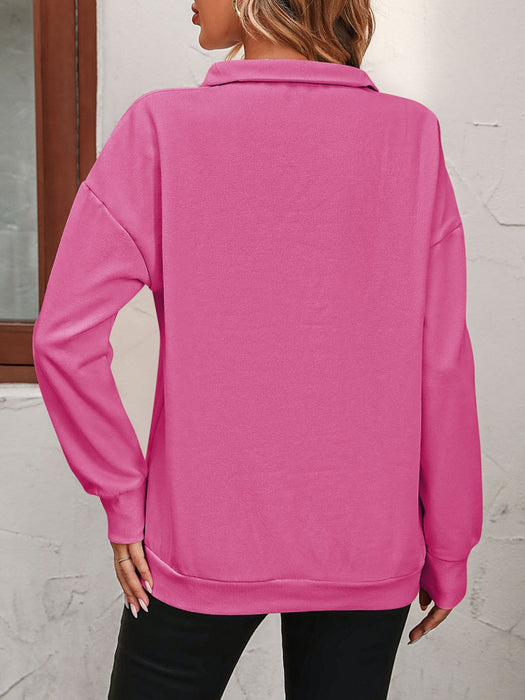 Mandy Zip-Up Dropped Shoulder Sweatshirt  Jessie Knowles