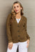 Zenana Kiss Me Tonight Full Size Button Down Cardigan in Olive  Jessie Knowles