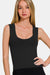 Zenana Cropped Padded Seamless Tank  Jessie Knowles