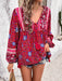 Devine Printed Tie Neck Long Sleeve Blouse  Jessie Knowles