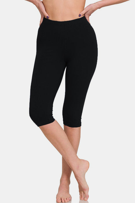 Zenana Full Size High Waist Capris  Jessie Knowles