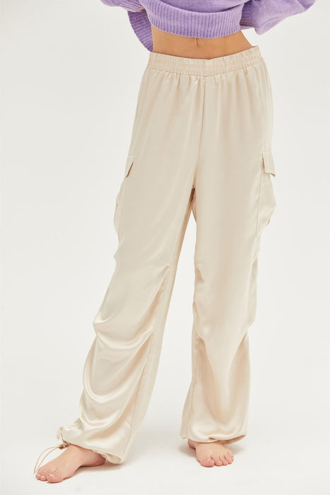 HYFVE Approach Satin Drawstring Hem Cargo Pants  Jessie Knowles