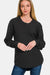 Zenana Ful Size Round Neck Long Sleeve Curved Hem Sweater  Jessie Knowles