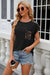 Leopard Round Neck Cap Sleeve T-Shirt  Jessie Knowles