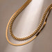 18K Gold-Plated Double Layered Necklace ACCESSORIES Jessie Knowles