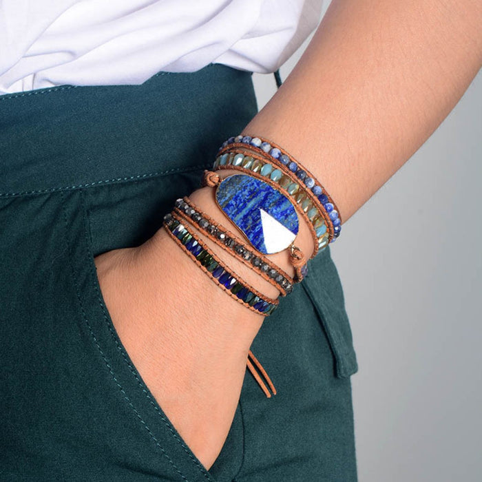 Lapis Lazuli Layered Bracelet ACCESSORIES Jessie Knowles