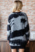 First Love Full Size Abstract Pattern Contrast Feather Yarn Sweater  Jessie Knowles