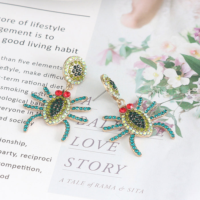 Spider Rhinestone Alloy Earrings  Jessie Knowles