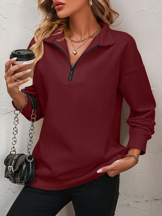 Mandy Zip-Up Dropped Shoulder Sweatshirt  Jessie Knowles