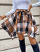 Tied Plaid Asymmetrical Hem Skirt  Jessie Knowles