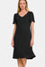 Zenana V-Neck Short Sleeve Dress  Jessie Knowles