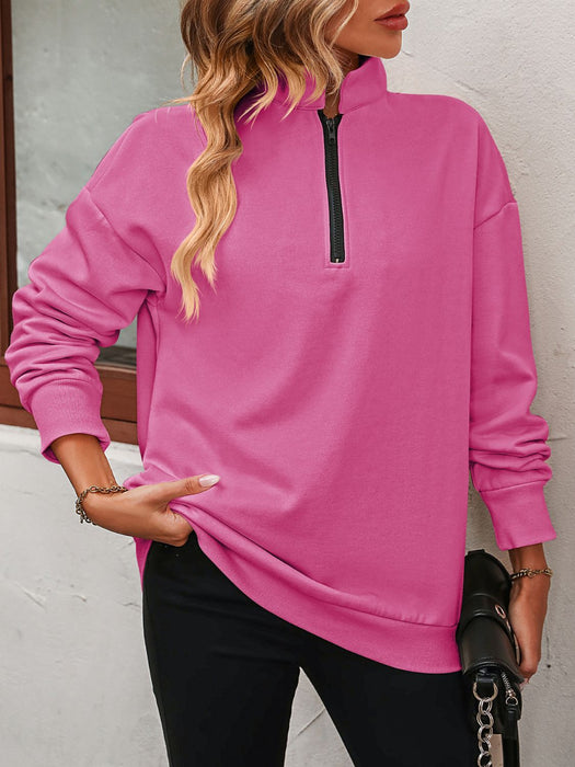 Mandy Zip-Up Dropped Shoulder Sweatshirt  Jessie Knowles